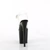 Pleaser - FLAMINGO808NLSK Sandale à bride à la cheville, Pole dance chaussures - Noir/Transparent Product image